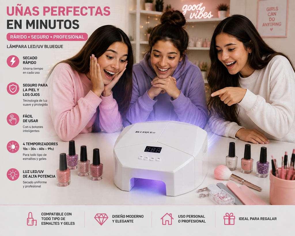 Máquina de Manicura Profesional de Oferta 268W para Secado Rápido de Esmalte en Gel con 57 Cuentas Lámpara LED UV Secadora de Uñas