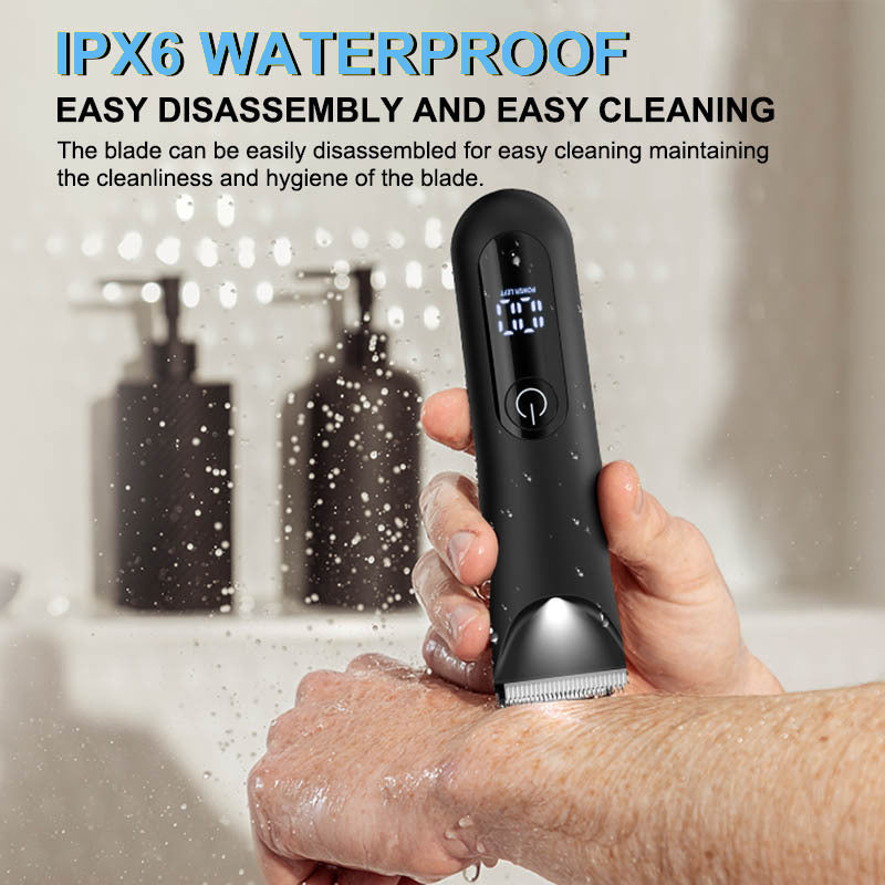 Recortadora Corporal IPX6 para Hombre, Recortadora Eléctrica para la Zona Íntima, Afeitadora para Testículos, Kit de Depilación, Recortadora de Barba, Depiladora de Espalda