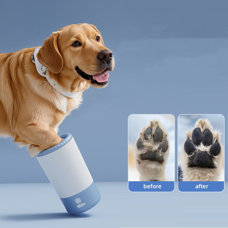 Vaso Limpiador de Patas de Mascotas Automático Portátil de Silicona, con un Solo Clic, Limpieza Suave, Impermeable, Eléctrico Recargable, Seguro para perros y gatos