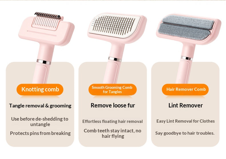 Aspiradora Portátil Inteligente 3 en 1, Secador de Pelo para Mascotas, Cepillo Automático para Perros y Gatos