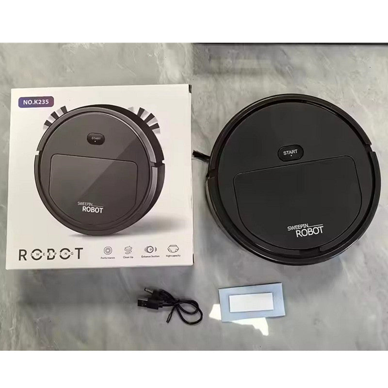 Robot aspirador 3 en 1, Robot aspirador recargable, máquina de barrido con fuerte succión, máquina de limpieza compacta para limpieza del hogar