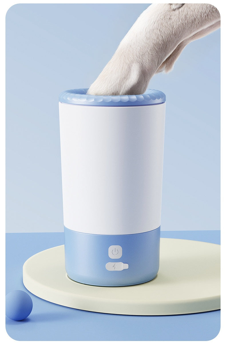 Vaso Limpiador de Patas de Mascotas Automático Portátil de Silicona, con un Solo Clic, Limpieza Suave, Impermeable, Eléctrico Recargable, Seguro para perros y gatos