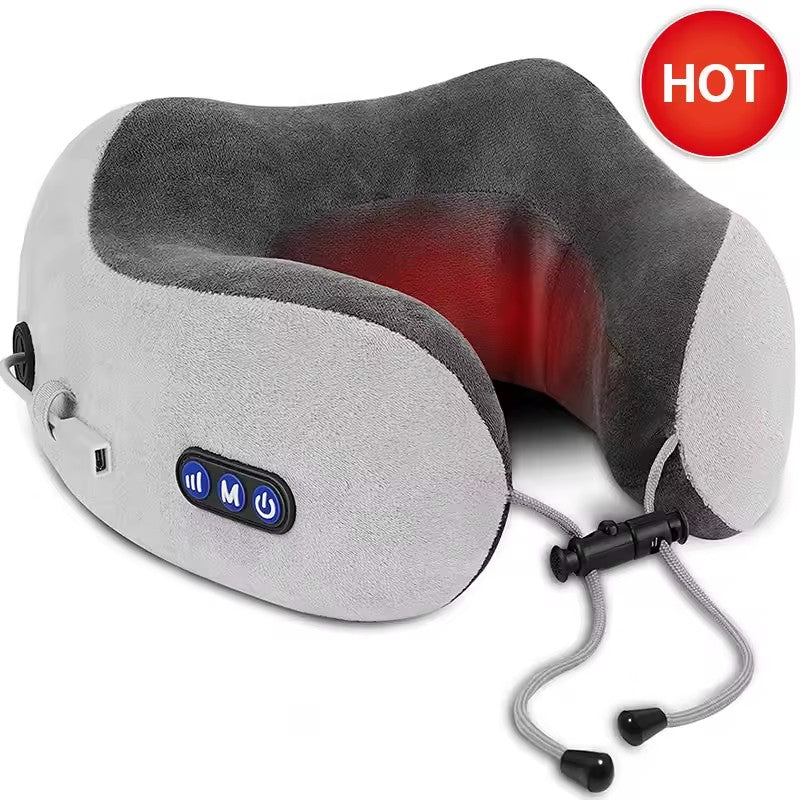 Almohada de Masaje, resolución de problemas de cuello de calor en forma de U cuello eléctrico almohadas Shiatsu infrarrojo
