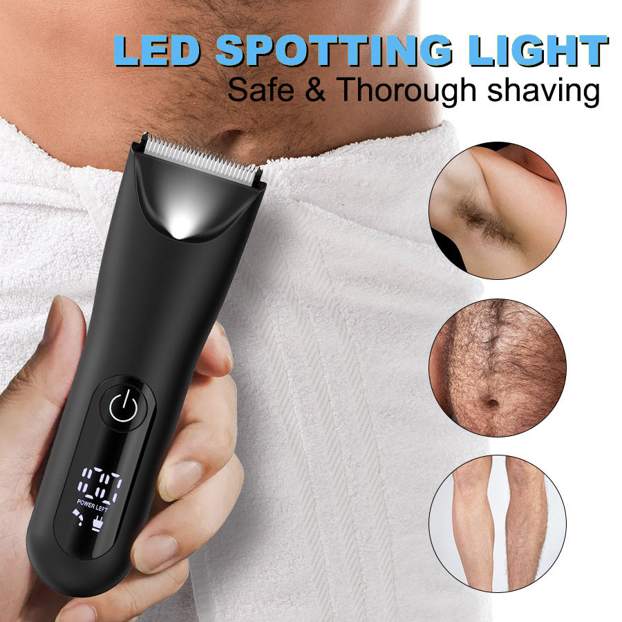Recortadora Corporal IPX6 para Hombre, Recortadora Eléctrica para la Zona Íntima, Afeitadora para Testículos, Kit de Depilación, Recortadora de Barba, Depiladora de Espalda
