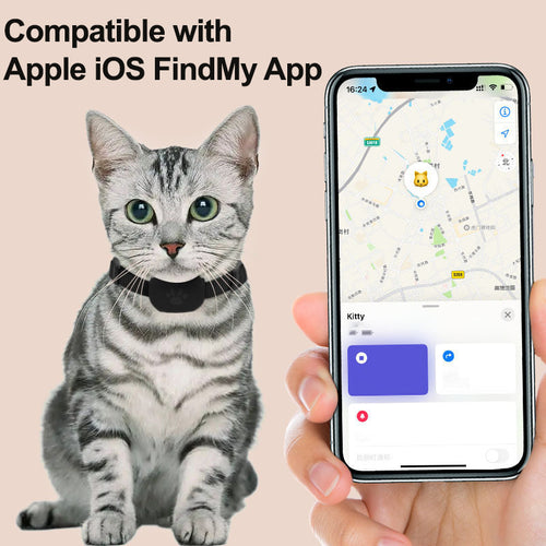 Collar Localizador GPS Inteligente Antipérdida para Perro y Gato, de Plástico y Silicona Resistente al Agua, con 365 Días de Larga Espera para Apple IOS y Android