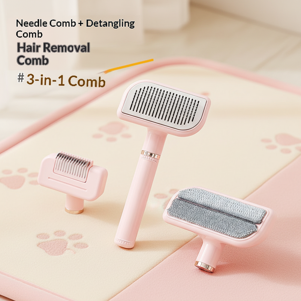 Aspiradora Portátil Inteligente 3 en 1, Secador de Pelo para Mascotas, Cepillo Automático para Perros y Gatos
