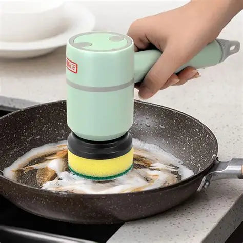 Cepillo de Limpieza Eléctrico Portátil, Cepillo Giratorio Eléctrico Recargable para Cocina, Cepillo de Limpieza Giratorio Eléctrico